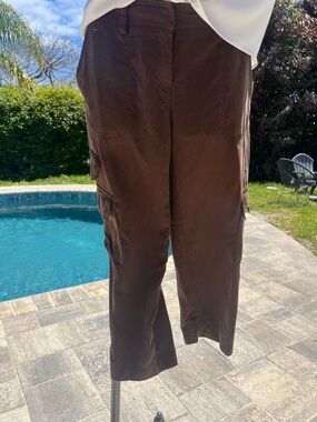 Cache Brown Cargo cropped Pants New W/O tags.